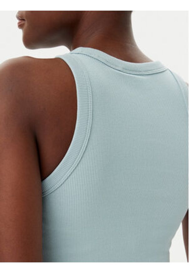 Calvin Klein Jeans Top J20J225302 Niebieski Slim Fit. Kolor: niebieski. Materiał: bawełna