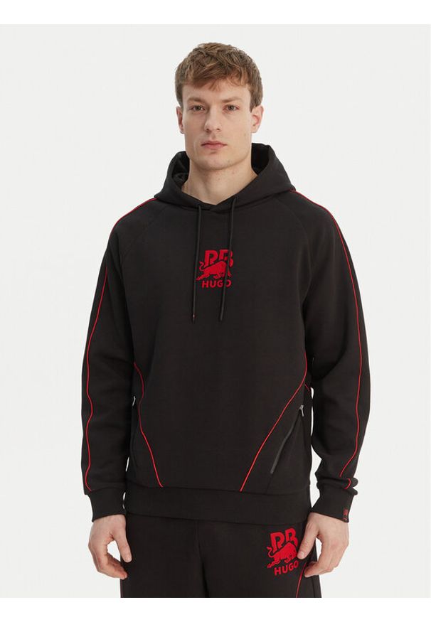 Hugo - HUGO Bluza Dofrentis_RB 50559711 Czarny Relaxed Fit. Kolor: czarny. Materiał: bawełna