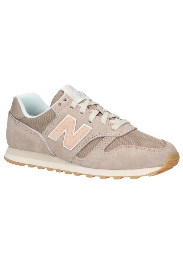 New Balance - Buty na co dzień damskie NEW BALANCE 373 skóra. Okazja: na co dzień. Kolor: beżowy, brązowy. Materiał: skóra. Model: New Balance 373