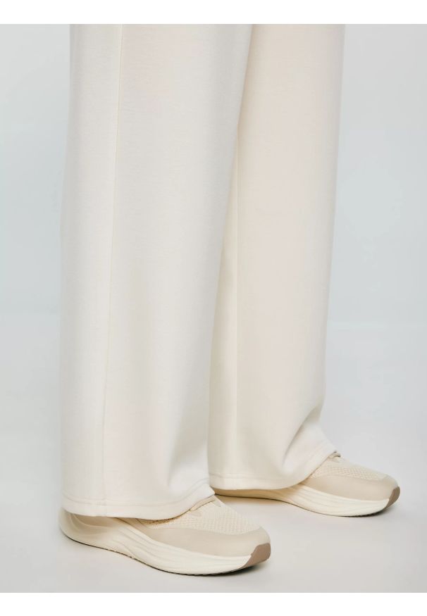 Big-Star - Sneakersy damskie beżowe TT274038 801. Okazja: na co dzień. Nosek buta: okrągły. Zapięcie: sznurówki. Kolor: beżowy. Materiał: materiał. Wzór: aplikacja