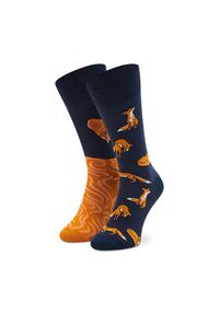 Todo Socks Skarpety wysokie unisex Magic Fox Granatowy. Kolor: niebieski. Materiał: materiał