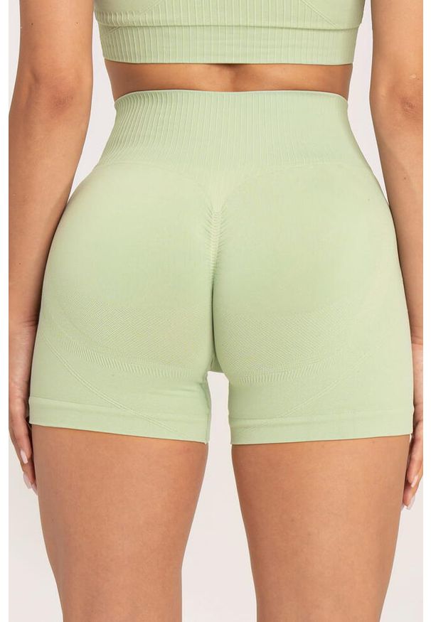 GYM GLAMOUR - Spodenki fitness damskie Gym Glamour push up 2.0. Kolor: żółty, wielokolorowy, zielony. Sport: fitness