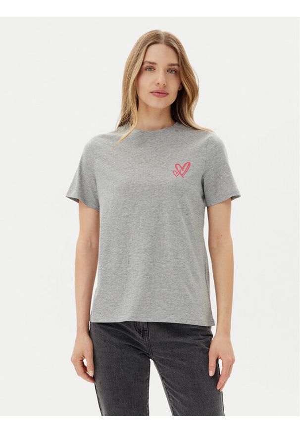 Pieces T-Shirt Maria 17155082 Szary Relaxed Fit. Kolor: szary. Materiał: bawełna