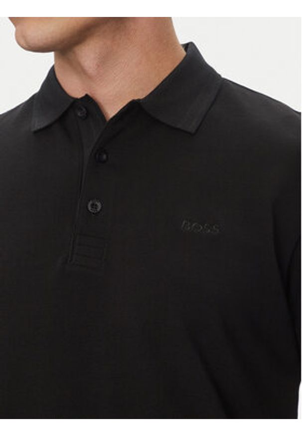 BOSS Polo Paddy 50469055 Czarny Regular Fit. Typ kołnierza: polo. Kolor: czarny. Materiał: bawełna