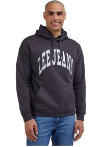 Lee - LEE VARSITY HOODIE MĘSKA BLUZA Z KAPTUREM LOGO WASHED BLACK LL80RFON. Typ kołnierza: kaptur #1