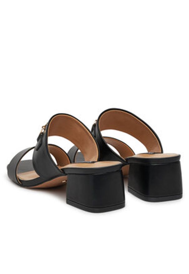 Nine West Klapki 2560-01 Czarny. Kolor: czarny. Materiał: materiał, syntetyk