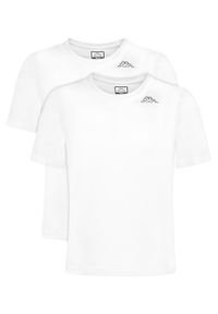 Kappa Komplet 2 t-shirtów Logo Alyce 322564W Biały Regular Fit. Kolor: biały. Materiał: bawełna
