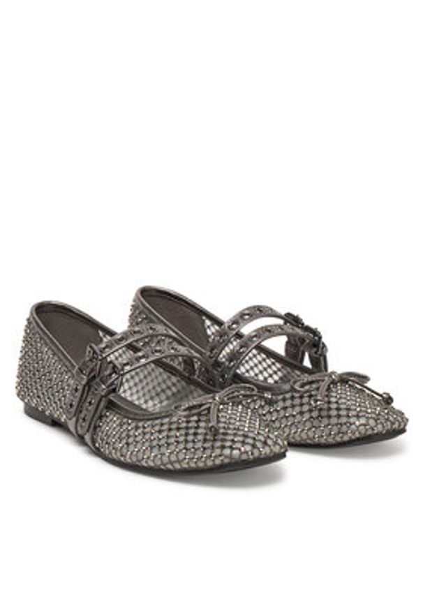 Guess Baleriny FLJKNN FAB02 Srebrny. Kolor: srebrny. Materiał: materiał