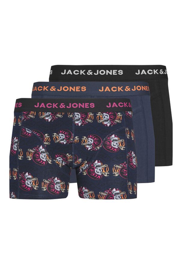 Jack & Jones - Jack&Jones Komplet 3 par bokserek 12237425 Kolorowy. Materiał: bawełna. Wzór: kolorowy