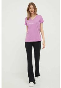 Emporio Armani Underwear t-shirt lounge bawełniany kolor fioletowy. Kolor: różowy. Materiał: bawełna #5