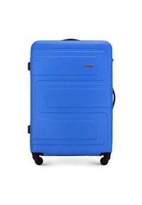 Wittchen - Duża walizka z ABS-u tłoczona. Kolor: niebieski. Materiał: guma. Wzór: geometria. Styl: klasyczny #1