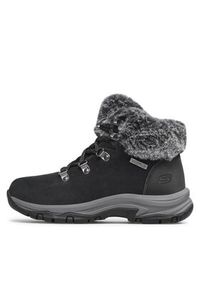 skechers - Skechers Botki Falls Finest 167178/BLK Czarny. Kolor: czarny. Materiał: zamsz, skóra #4