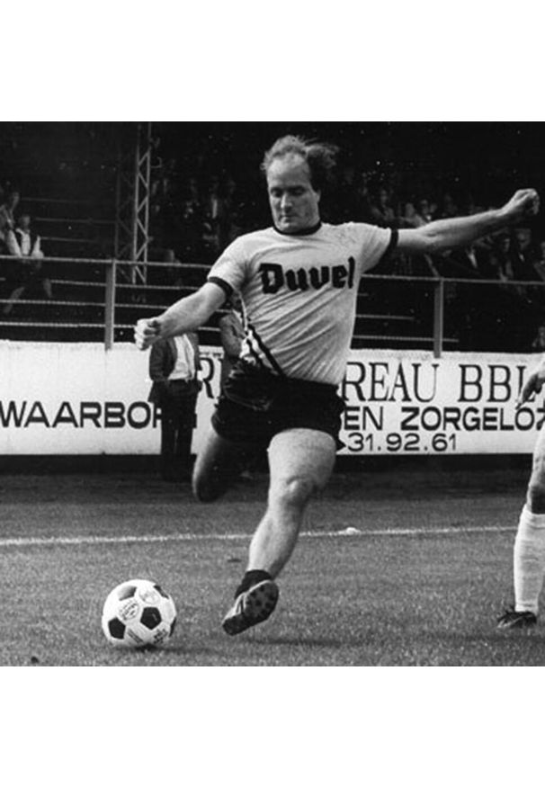 COPA FOOTBALL - Koszulka piłkarska retro dla dorosłych Berchem Sport 1982-83. Kolor: żółty. Sport: piłka nożna