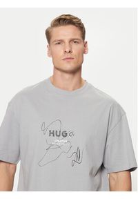 Hugo - HUGO T-Shirt Nabion 50530441 Szary Loose Fit. Kolor: szary. Materiał: bawełna #5