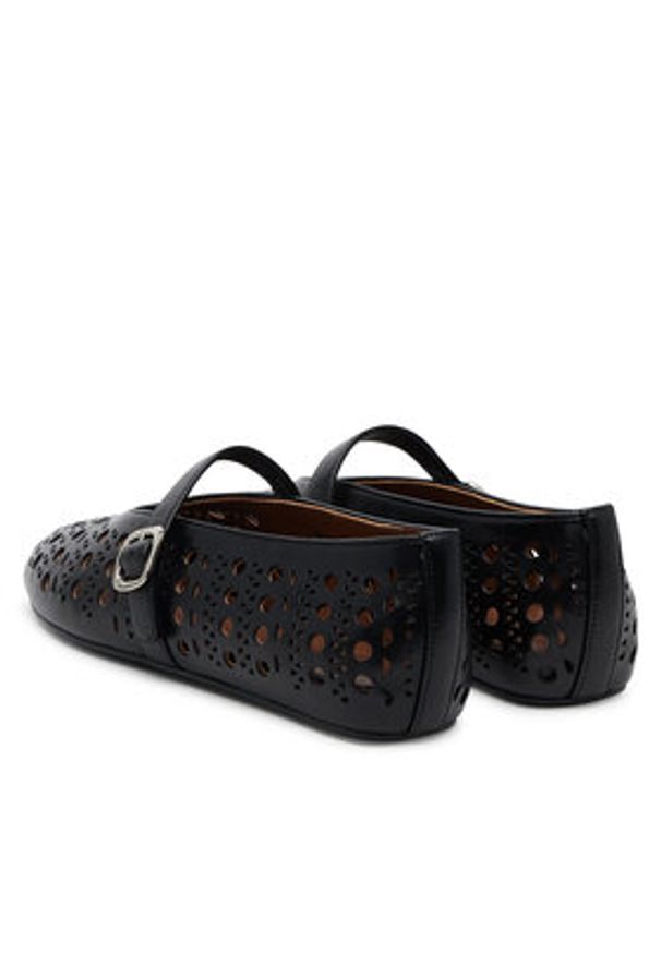 Badura Baleriny ELAN-SLT24067P-55 Czarny. Kolor: czarny. Materiał: skóra