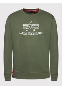 Alpha Industries Bluza Basic 118302 Zielony Regular Fit. Kolor: zielony. Materiał: bawełna #3