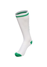 Skarpety sportowe dla dorosłych Hummel Elite Indoor Sock High. Kolor: biały, zielony, wielokolorowy