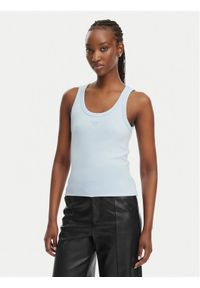 Hugo - HUGO Top Datamia 50514489 Niebieski Slim Fit. Kolor: niebieski. Materiał: bawełna #1