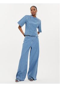 Custommade Bluzka Stella 999449289 Niebieski Regular Fit. Kolor: niebieski. Materiał: bawełna #4
