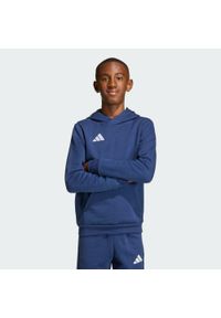 Adidas - Dziecięca bluza z kapturem Entrada26. Typ kołnierza: kaptur. Kolor: niebieski, wielokolorowy, biały. Wzór: aplikacja, haft. Sport: piłka nożna #1