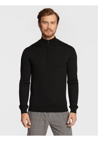 Hugo Sweter San Quirin-M 50474175 Czarny Regular Fit. Kolor: czarny. Materiał: wełna #1