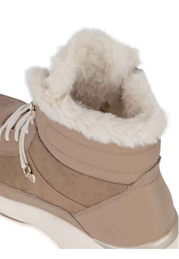 Remonte Botki D6684-20 Beżowy. Kolor: beżowy. Materiał: skóra