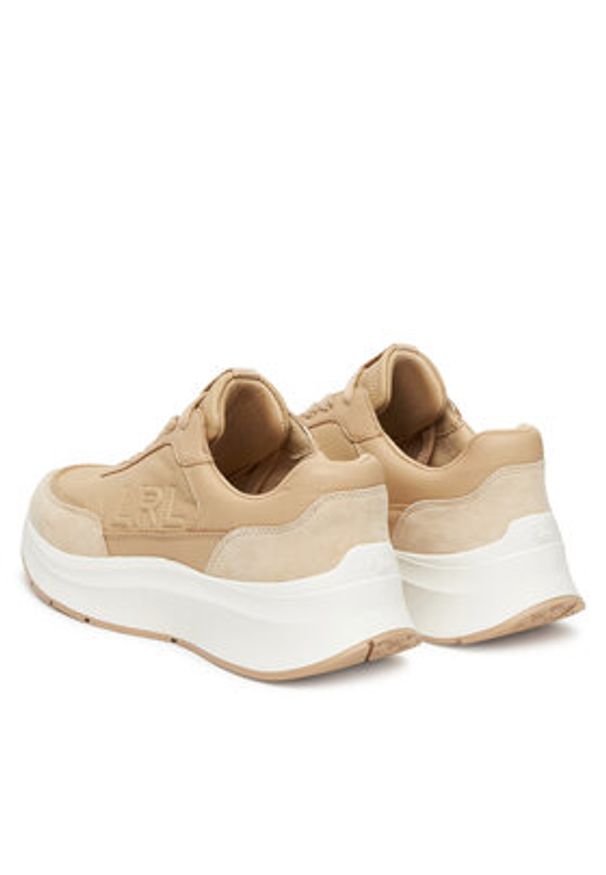 Lauren Ralph Lauren - LAUREN RALPH LAUREN Sneakersy 802974376001 Beżowy. Kolor: beżowy. Materiał: skóra