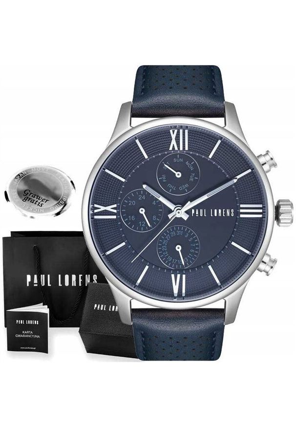 Zegarek męski Paul Lorens SAVRESE-6F1 Z GRAWEREM