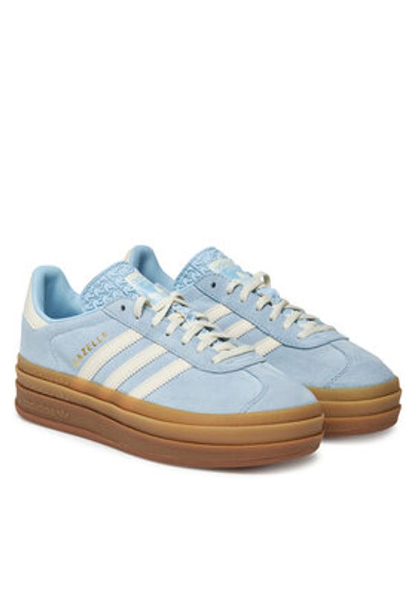 Adidas - adidas Sneakersy Gazelle Bold JQ7776 Niebieski. Kolor: niebieski. Materiał: zamsz, skóra. Model: Adidas Gazelle