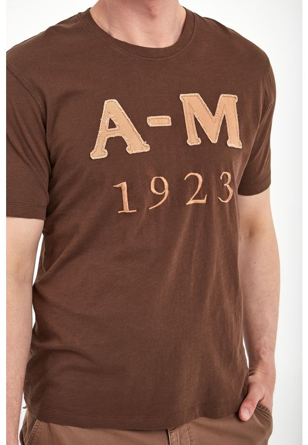 Aeronautica Militare - T-shirt męski z haftem AERONAUTICA MILITARE. Wzór: haft