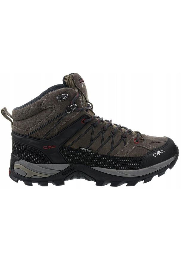 Buty trekkingowe dla mężczyzn CMP Rigel Mid. Zapięcie: sznurówki. Kolor: wielokolorowy, czarny, szary. Materiał: materiał, syntetyk. Szerokość cholewki: normalna