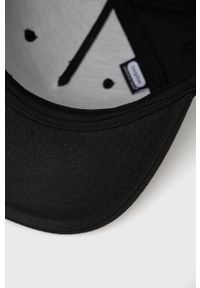 Brixton czapka z domieszką wełny kolor czarny z aplikacją. Kolor: czarny. Materiał: wełna. Wzór: aplikacja