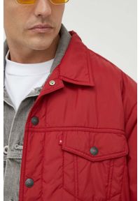 Levi's® - Levi's kurtka męska kolor czerwony przejściowa oversize. Okazja: na spotkanie biznesowe. Kolor: czerwony. Styl: biznesowy #4