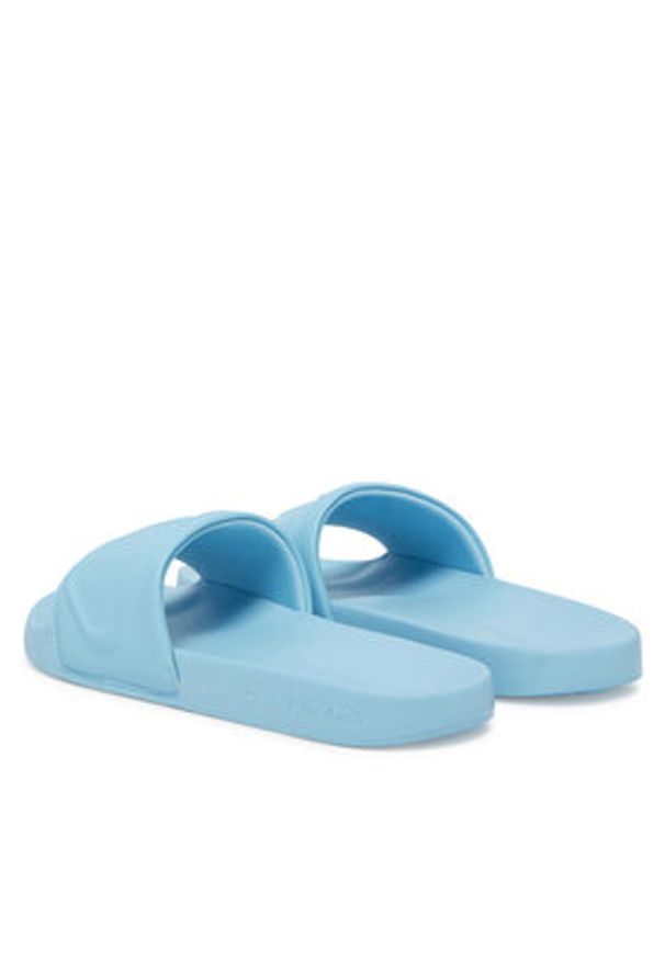 Calvin Klein Jeans Klapki Slide Pu Hf Mg YW0YW01879 Błękitny. Kolor: niebieski. Materiał: skóra