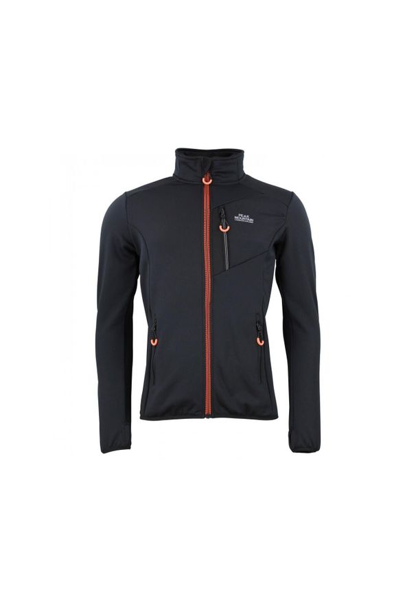 PEAK MOUNTAIN - Kurtka polarshell Peak Mountain. Kolor: czarny. Sport: turystyka piesza