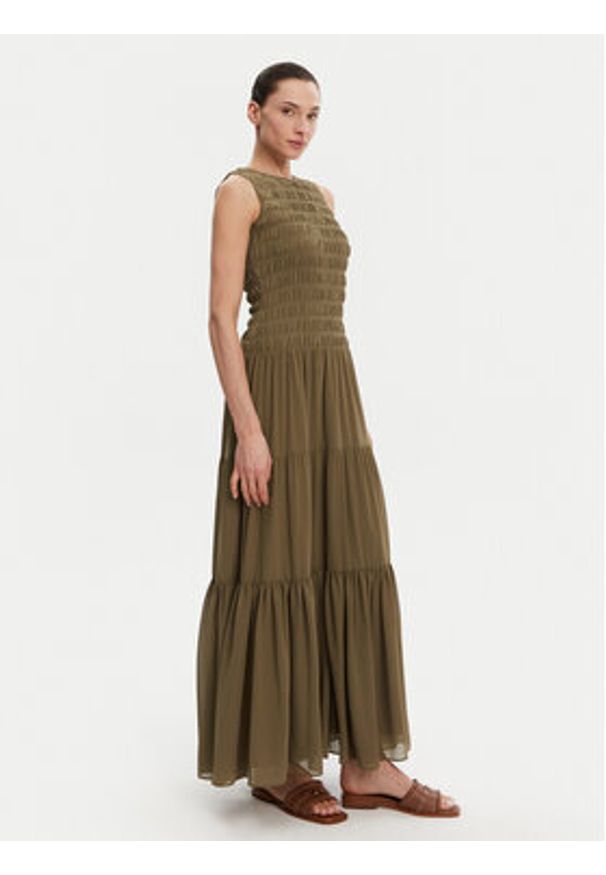 MICHAEL Michael Kors Sukienka letnia MS582VF7R3 Khaki Regular Fit. Kolor: brązowy. Materiał: syntetyk. Sezon: lato