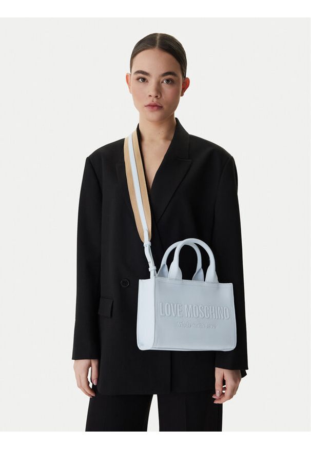 Love Moschino - LOVE MOSCHINO Torebka JC4044PP1OLE0701 Błękitny. Kolor: niebieski. Materiał: skórzane