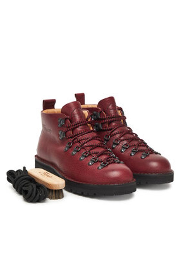 Fracap Trapery Magnifico M120 Bordowy. Kolor: czerwony. Materiał: skóra