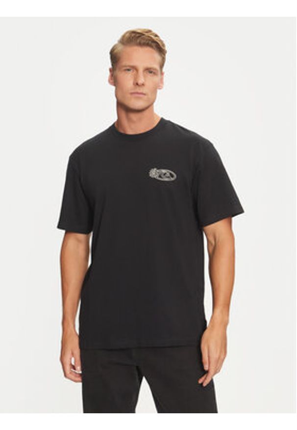 Quiksilver T-Shirt Right Point AQYZT09905 Czarny Regular Fit. Kolor: czarny. Materiał: bawełna