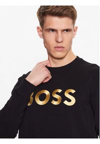 BOSS - Boss Bluza Salbo 1 50482898 Czarny Regular Fit. Kolor: czarny. Materiał: bawełna #4