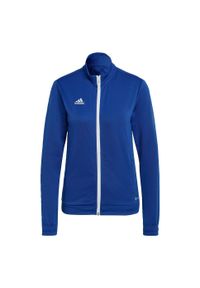 Adidas - Entrada 22 Track Jacket. Kolor: niebieski. Materiał: poliester, materiał. Sport: piłka nożna