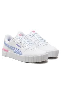 Buty do chodzenia dla dzieci Puma Carina 2.0 Bouncy Sky. Zapięcie: sznurówki. Kolor: biały, wielokolorowy, różowy, niebieski. Materiał: materiał, syntetyk, tkanina. Szerokość cholewki: normalna. Sport: turystyka piesza