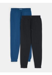 Sinsay - Spodnie jogger 2 pack - czarny. Kolor: czarny #1