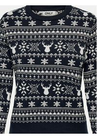 only - ONLY Sweter Xmas Winter 15327601 Granatowy Regular Fit. Kolor: niebieski. Materiał: syntetyk #6