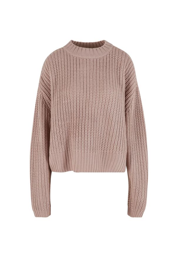 Damski sweter oversize Urban Classics Wide Basic. Kolor: różowy. Materiał: polar. Sezon: zima