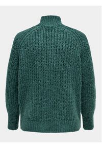 ONLY Carmakoma Sweter Ruby 15307191 Zielony Regular Fit. Kolor: zielony. Materiał: syntetyk