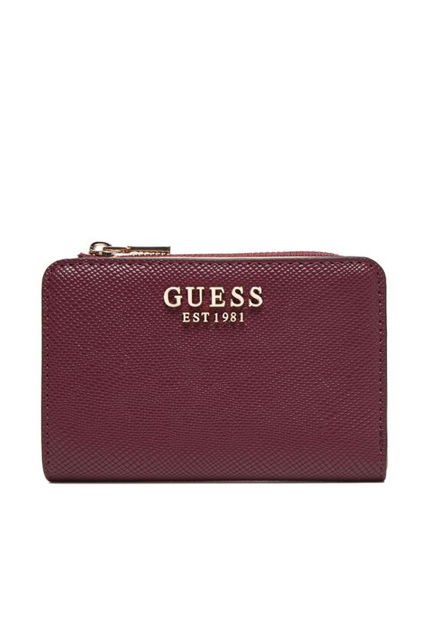 Guess Mały Portfel Damski Bolena Slg SWZG92 07156 Bordowy. Kolor: czerwony. Materiał: skóra