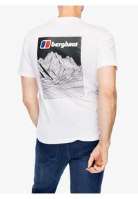 Koszulka z nadrukiem męska Berghaus Mtn Lineation SS Tee. Kolor: biały. Wzór: nadruk