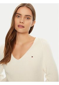 TOMMY HILFIGER - Tommy Hilfiger Sweter WW0WW44452 Écru Regular Fit. Materiał: bawełna #3