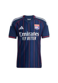 Adidas - Koszulka Olympique Lyonnais 25/26 Away. Kolor: niebieski. Sport: piłka nożna